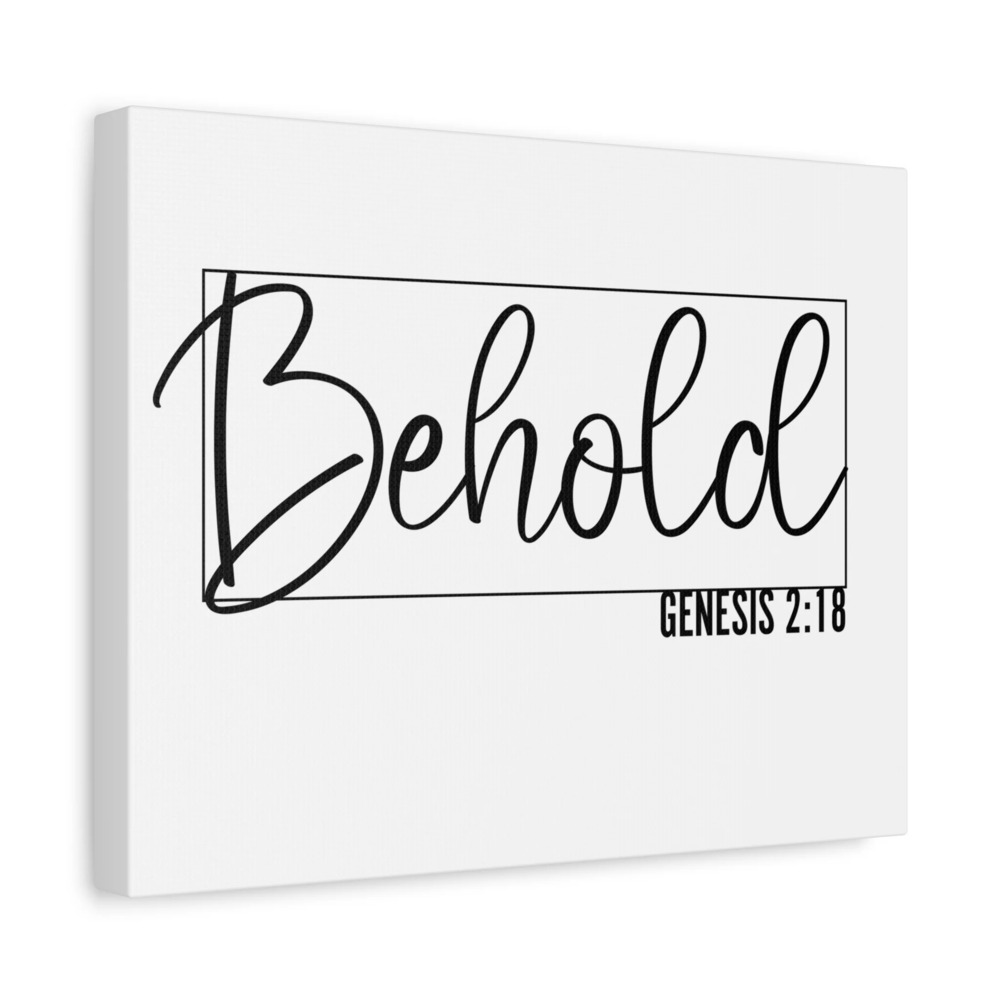 Scripture Walls Genesis 2:18 Behold Bible Verse Canvas Christian Wall Art Ready
